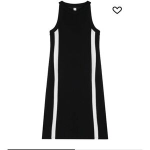 SPANX Black Dress with White Stripes